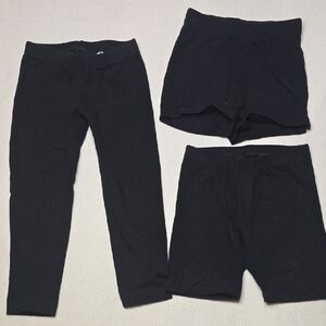 Toddler Girl 3 Set Leggings And Bike Shorts